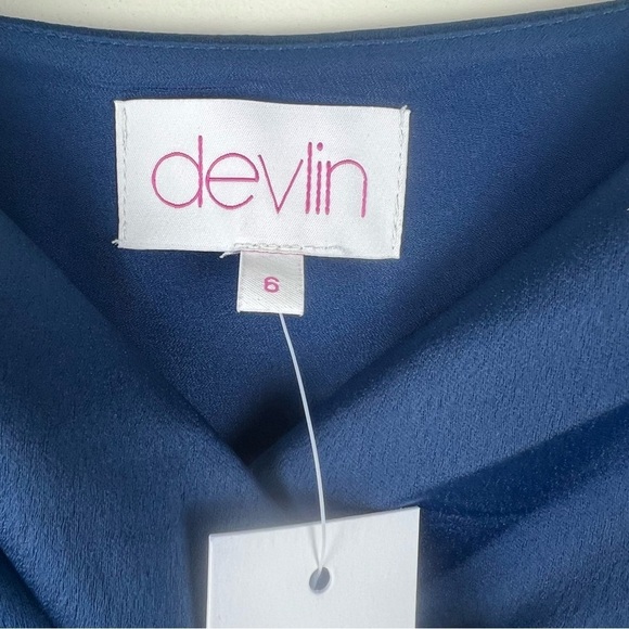 Devlin | Betsy Flirty Mini Slip Dress Poseidon Blue | 6 - Picture 10 of 11